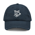 Distressed Embroidered Dad Hat — Vintage ‘DS’ Logo Cap