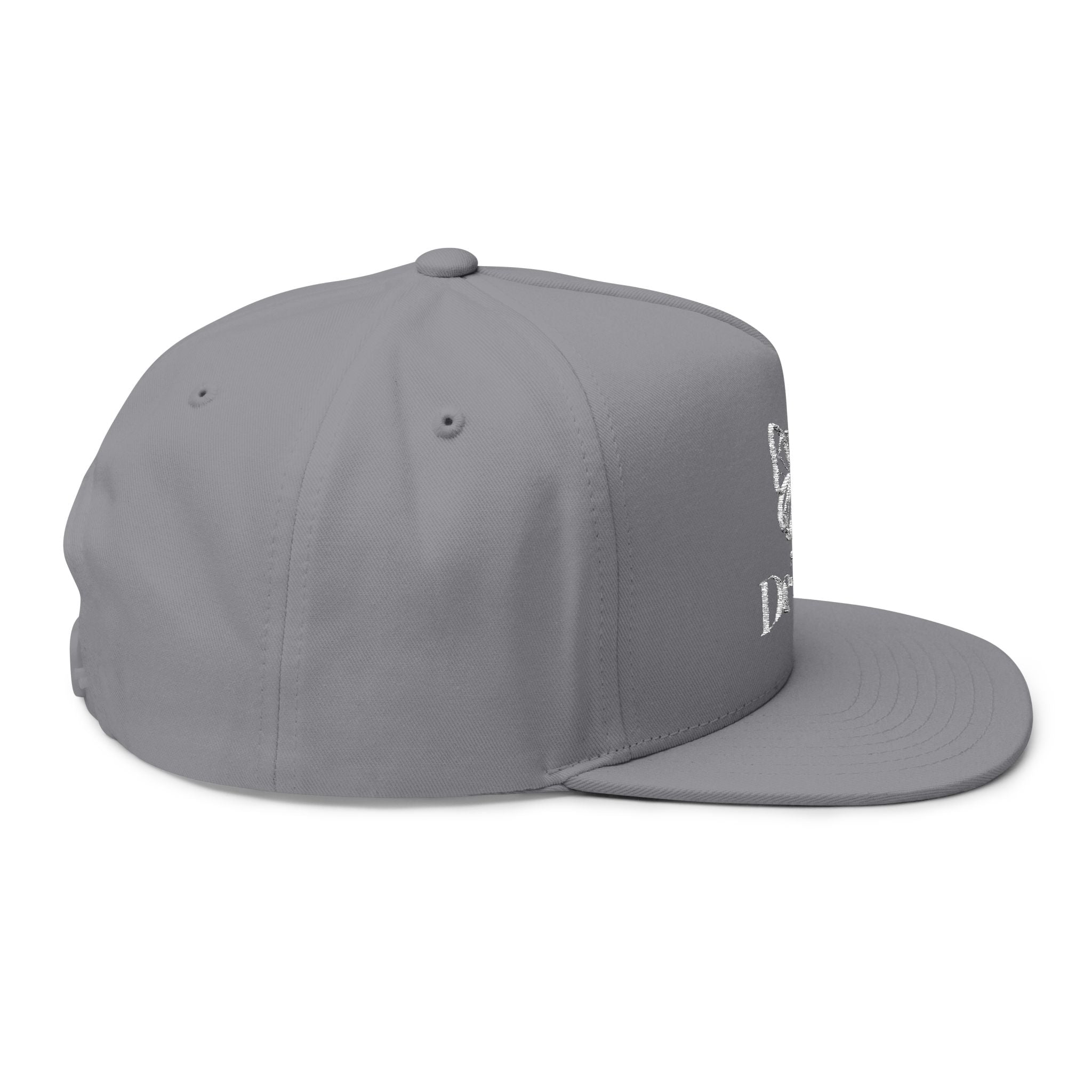 DeLuX Women Embroidered Butterfly Rhinestone Flat Bill Cap — Luxe 'Bee Lux' Snapback