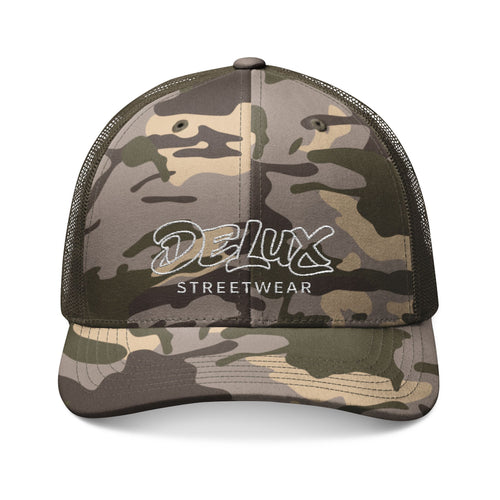 Camo Trucker Hat — DELUX Streetwear Embroidered Mesh Cap