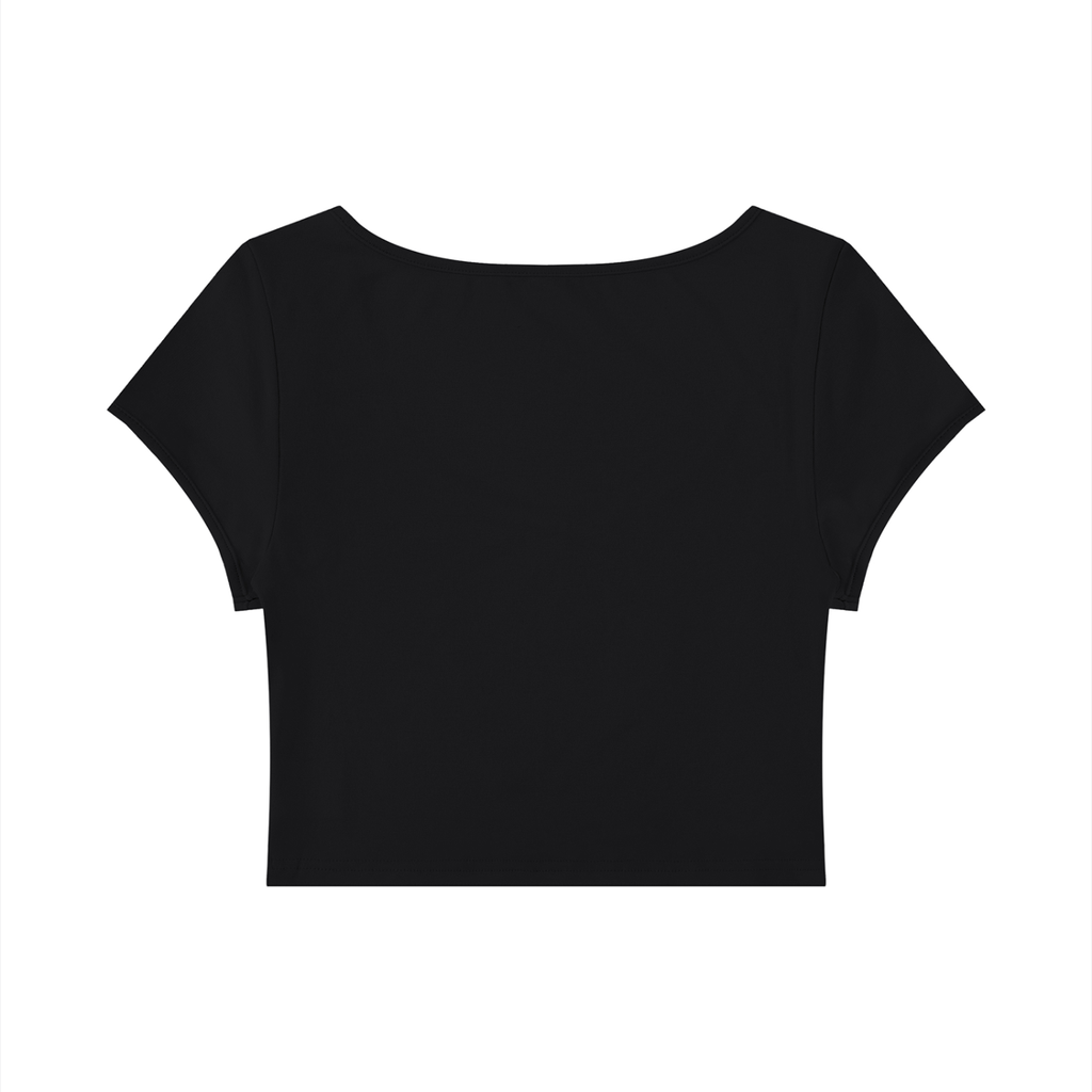 DeLuX Women's Slim Cap Sleeve Crop T-Shirt