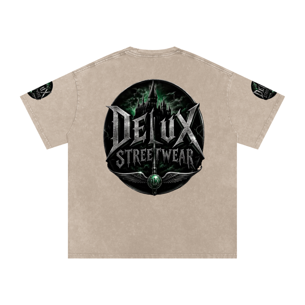DeLuX Midnight Snow Washed Oversized Cotton T-Shirt