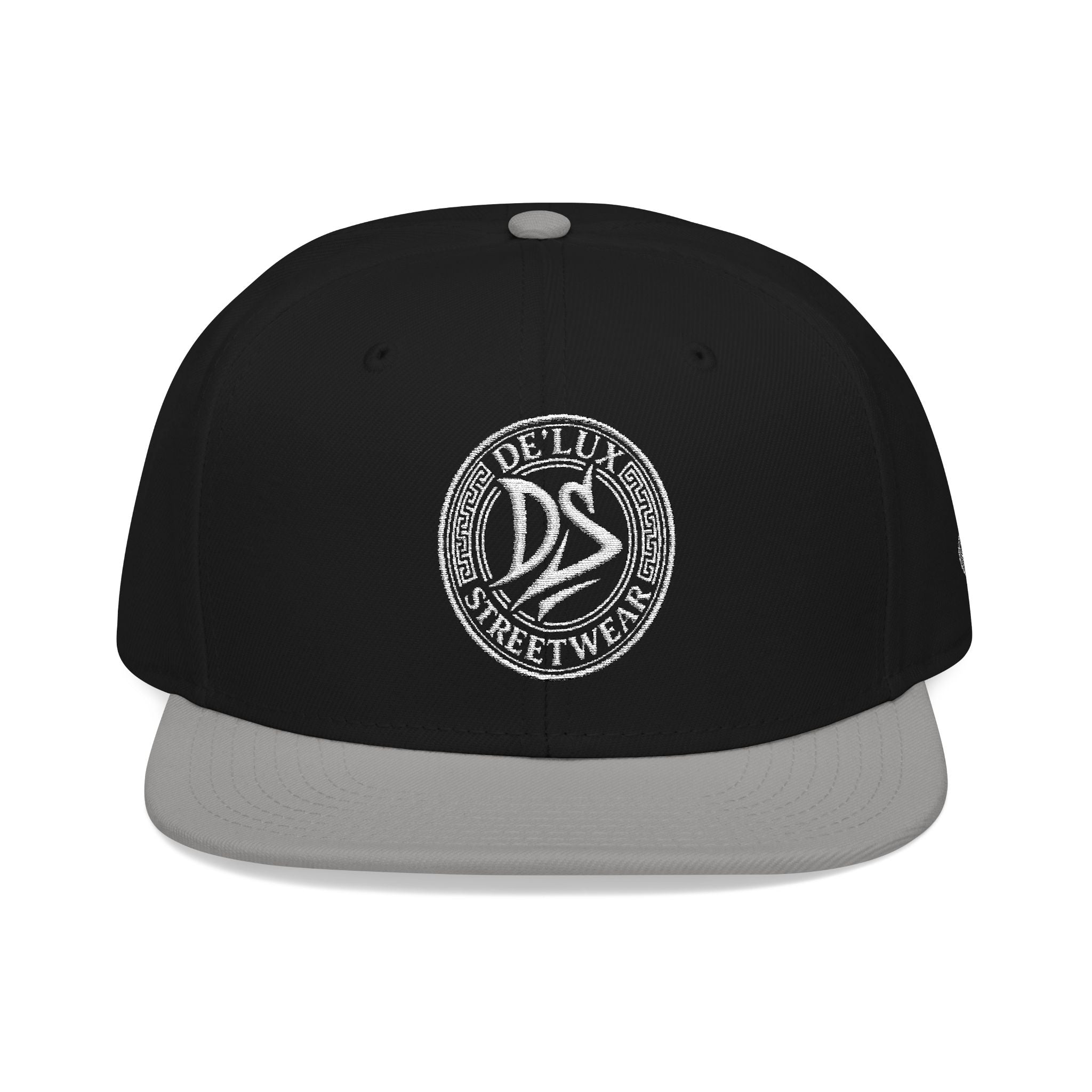 Embroidered Snapback Hat — Vintage Circle Logo Streetwear Cap