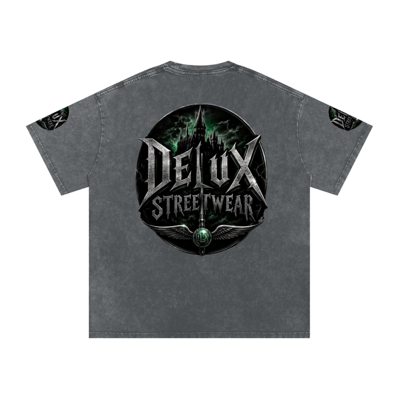 DeLuX Midnight Snow Washed Oversized Cotton T-Shirt
