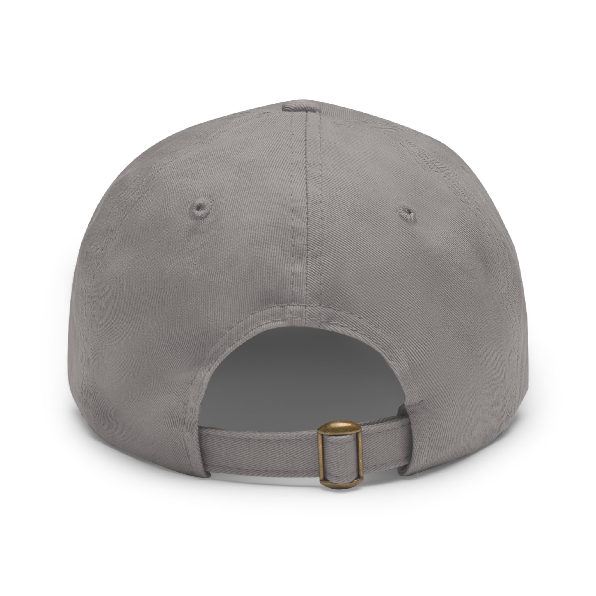 Deluxe Streetwear Leather Patch Dad Hat — Round Logo Cap