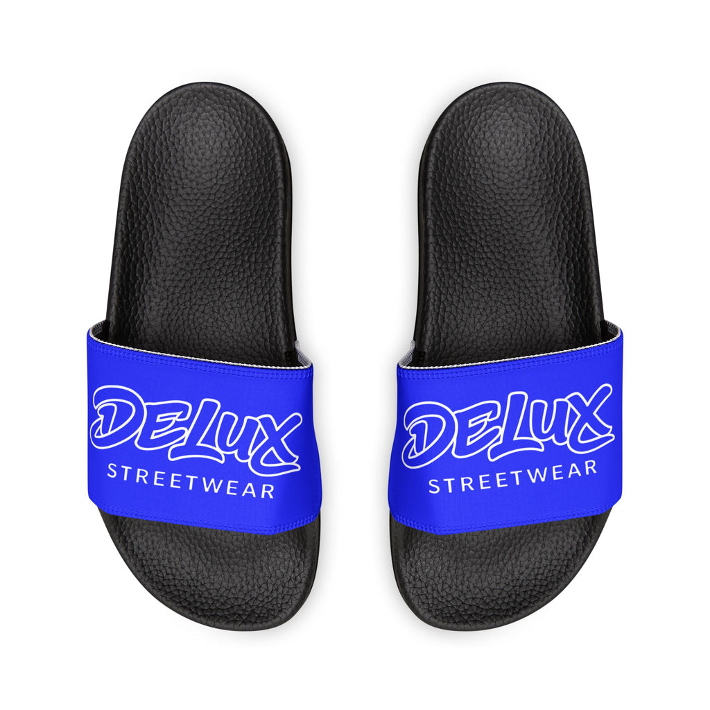 Men's Removable-Strap Slide Sandals — Blue DELUX Streetwear Comfort Slides