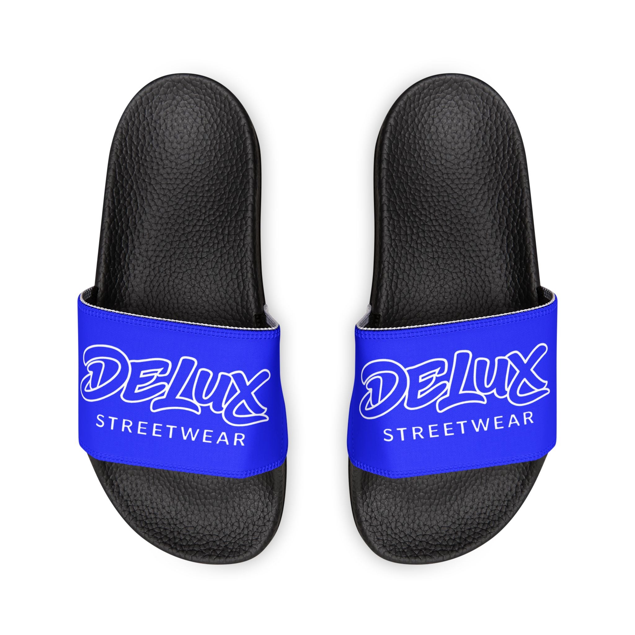 Men's Removable-Strap Slide Sandals — Blue DELUX Streetwear Comfort Slides