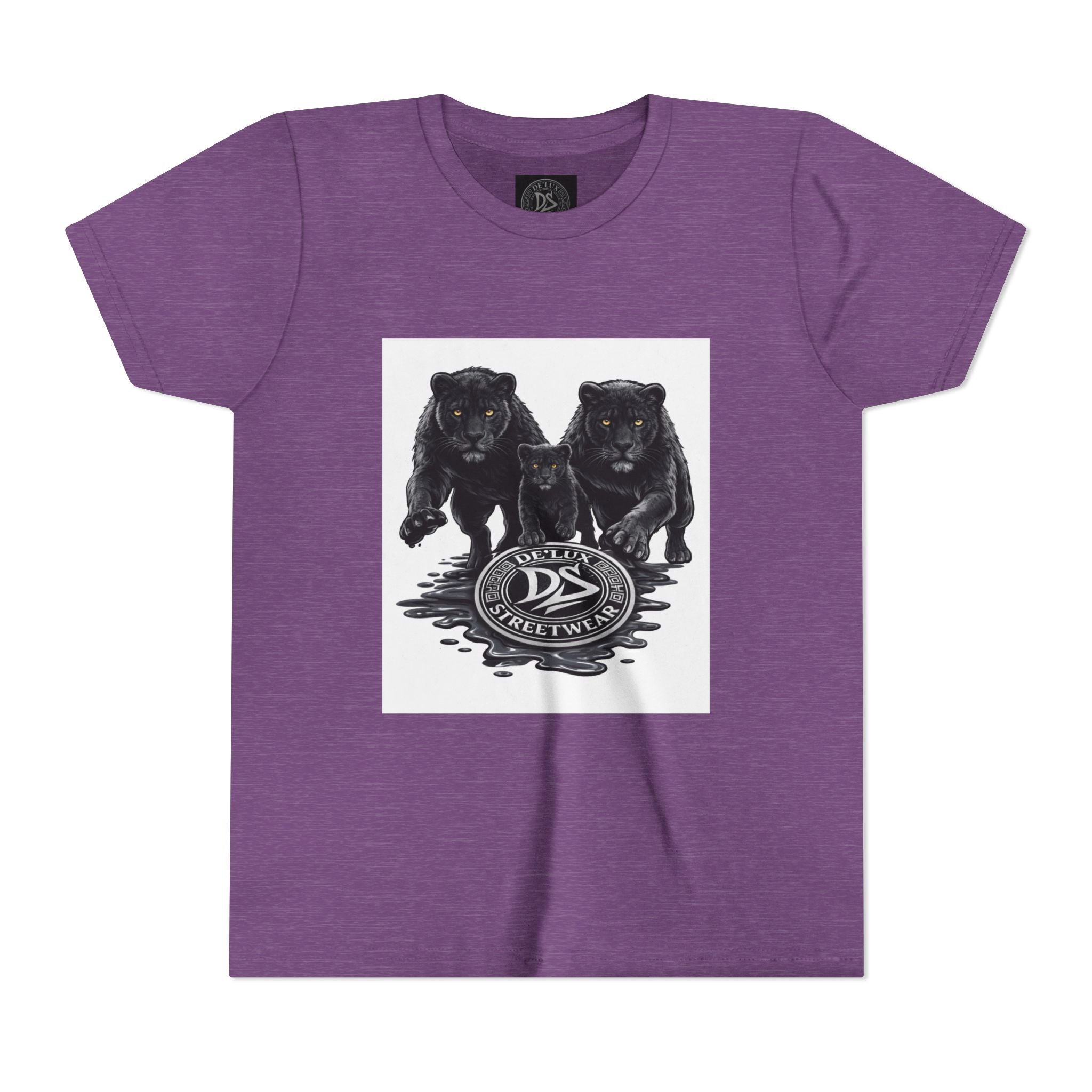 Youth Tee — Twin Black Panthers Graphic Kids T-Shirt