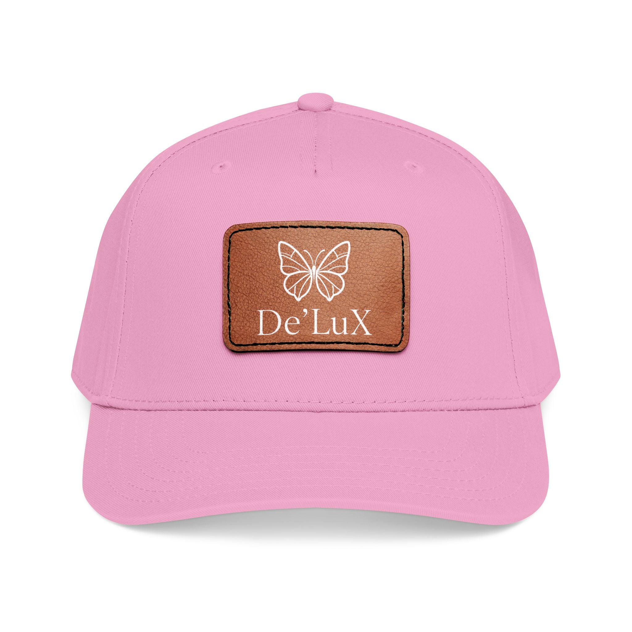 Leather Patch Baseball Cap — De'LuX Butterfly Mid-Profile Hat