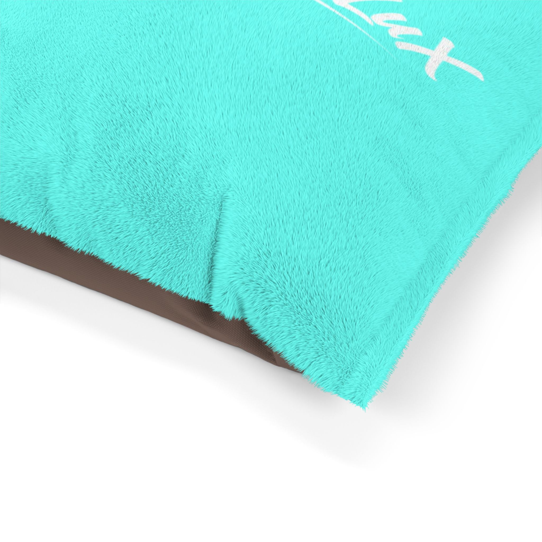 Pet Bed — Delux Streetwear Turquoise Plush Pillow with “Delux Streetwear” & #NotEveryoneCan Print
