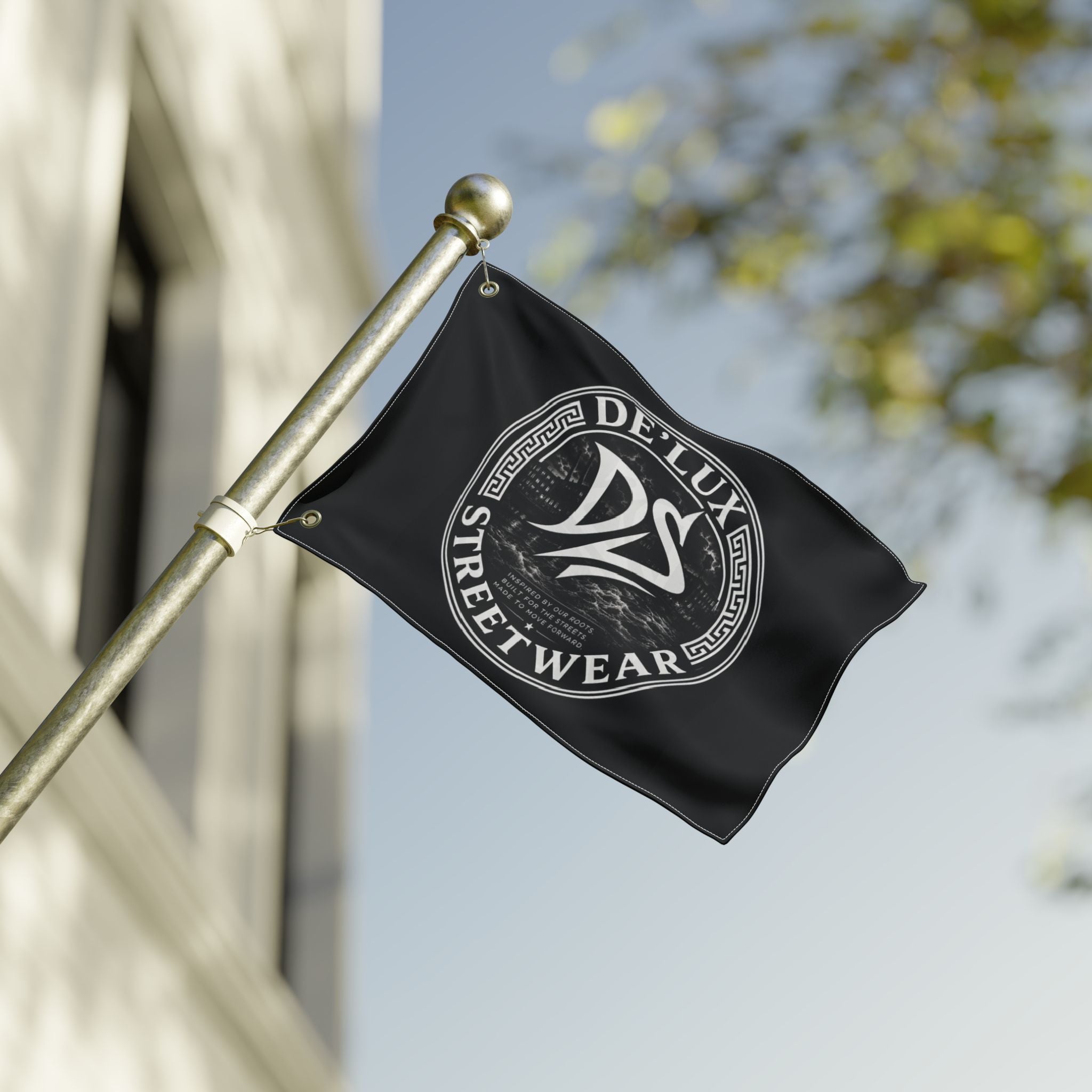 Double-Sided Flag — De'Lux Streetwear Logo Flag