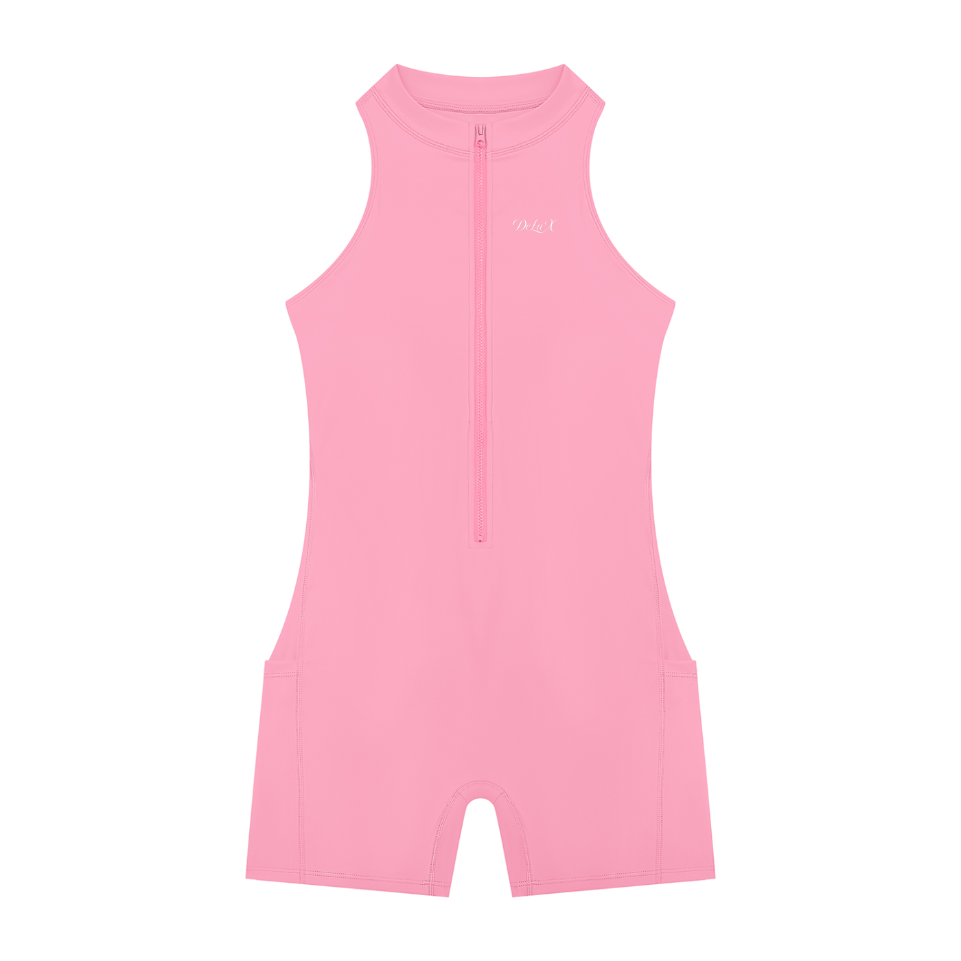 DeLuX Women’s Quarter-Zip Yoga Romper