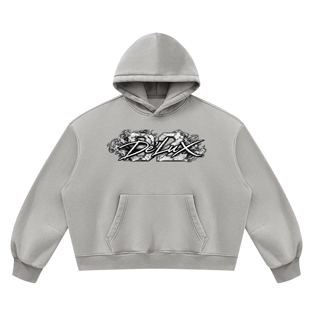DeLuX Vintage Wash Boxy Fleece Hoodie