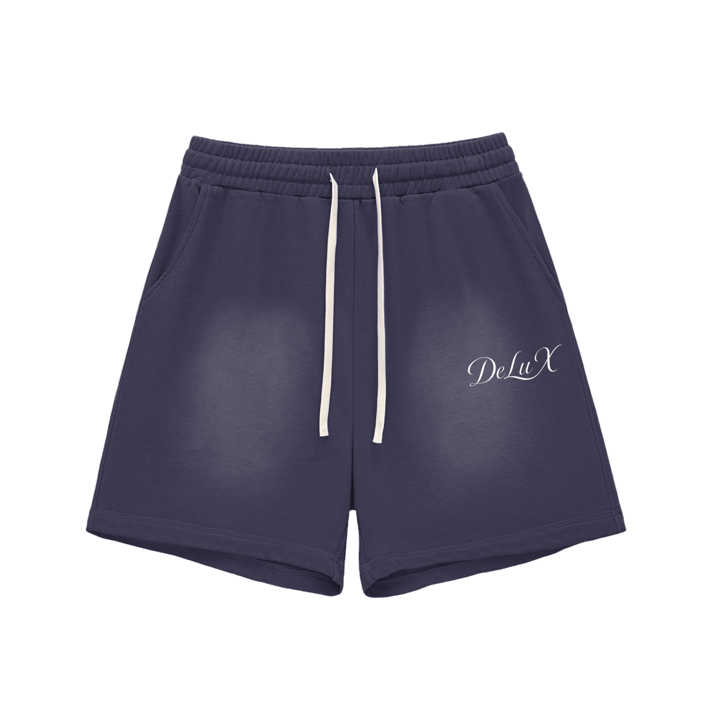 Sun Fade Raw Edge Cotton Shorts
