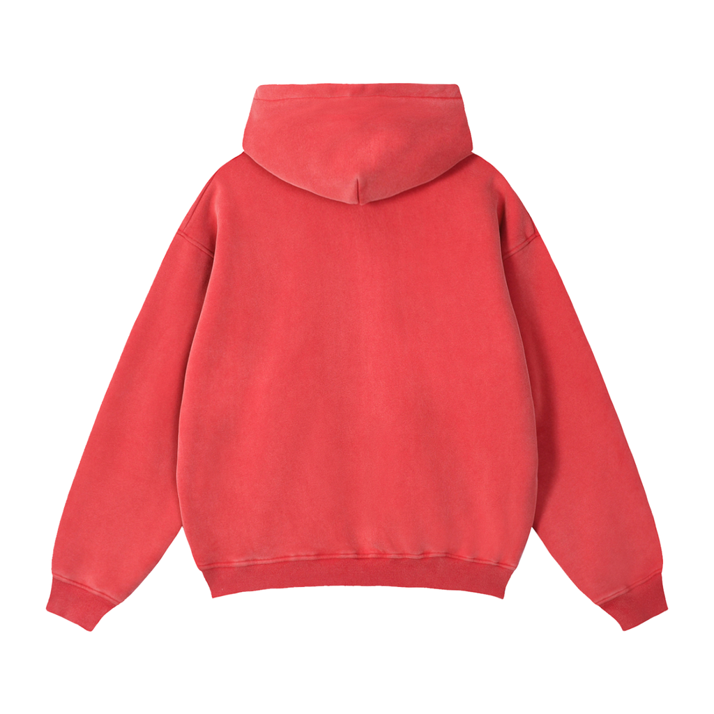 DeLuX Zip-Through Boxy Fleece Hoodie