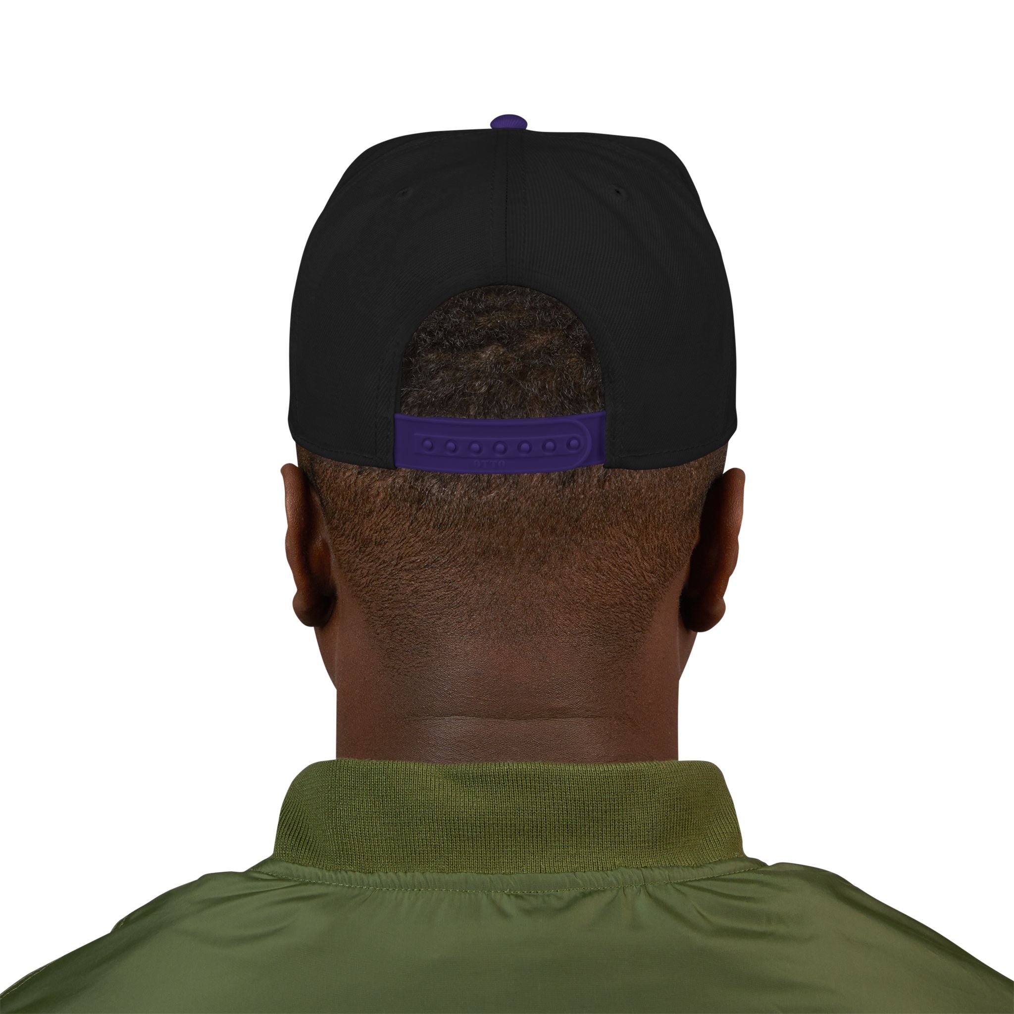 Mens Embroidered 'Delux' Snapback Cap – Streetwear Flat-Brim Hat