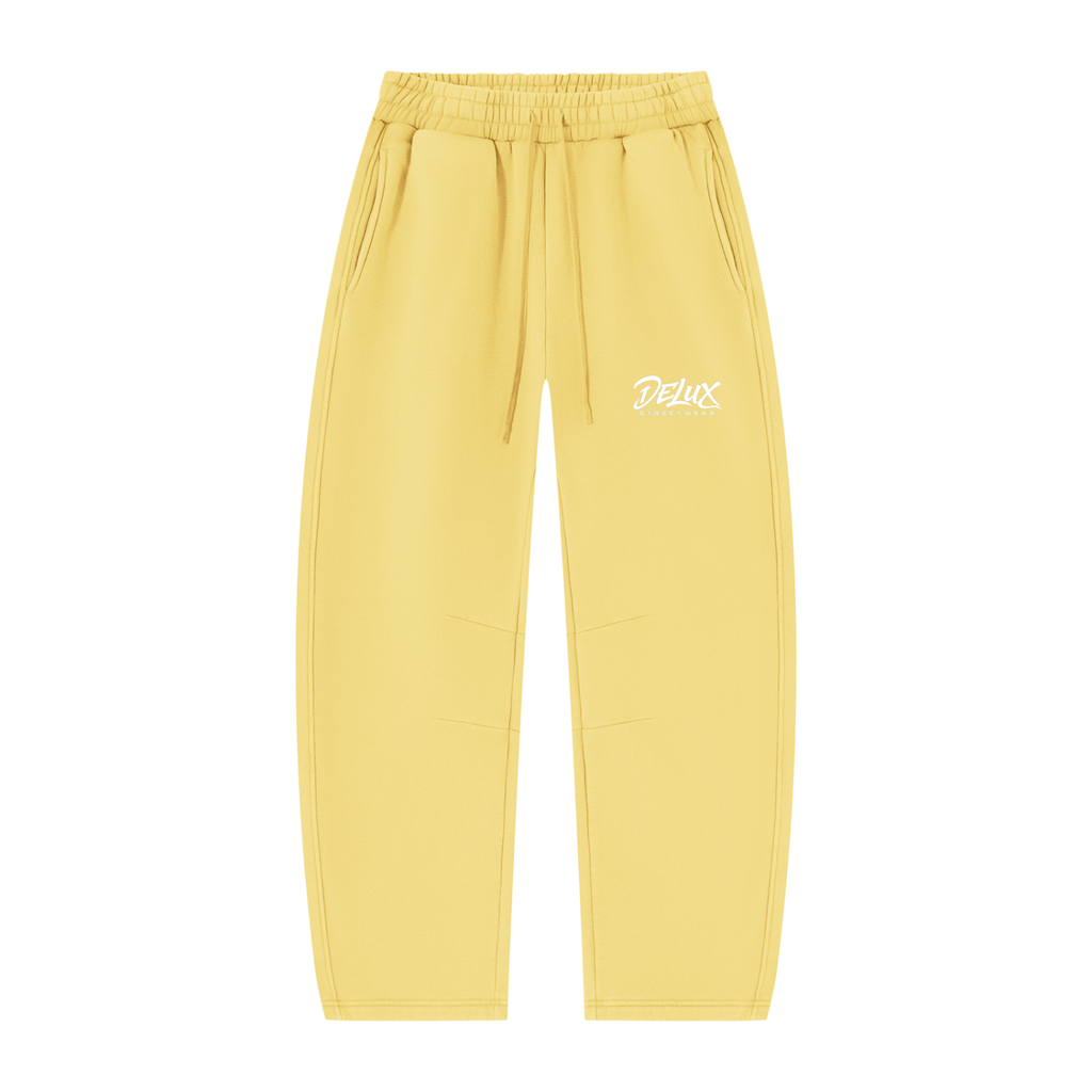 DeLuX  Vintage Wash Barrel Leg Fleece Sweatpants