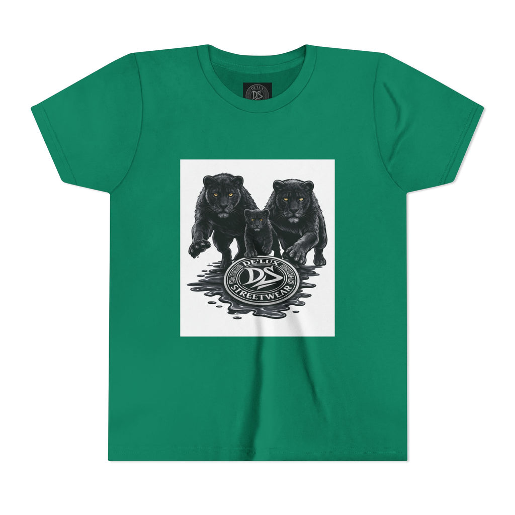 Youth Tee — Twin Black Panthers Graphic Kids T-Shirt