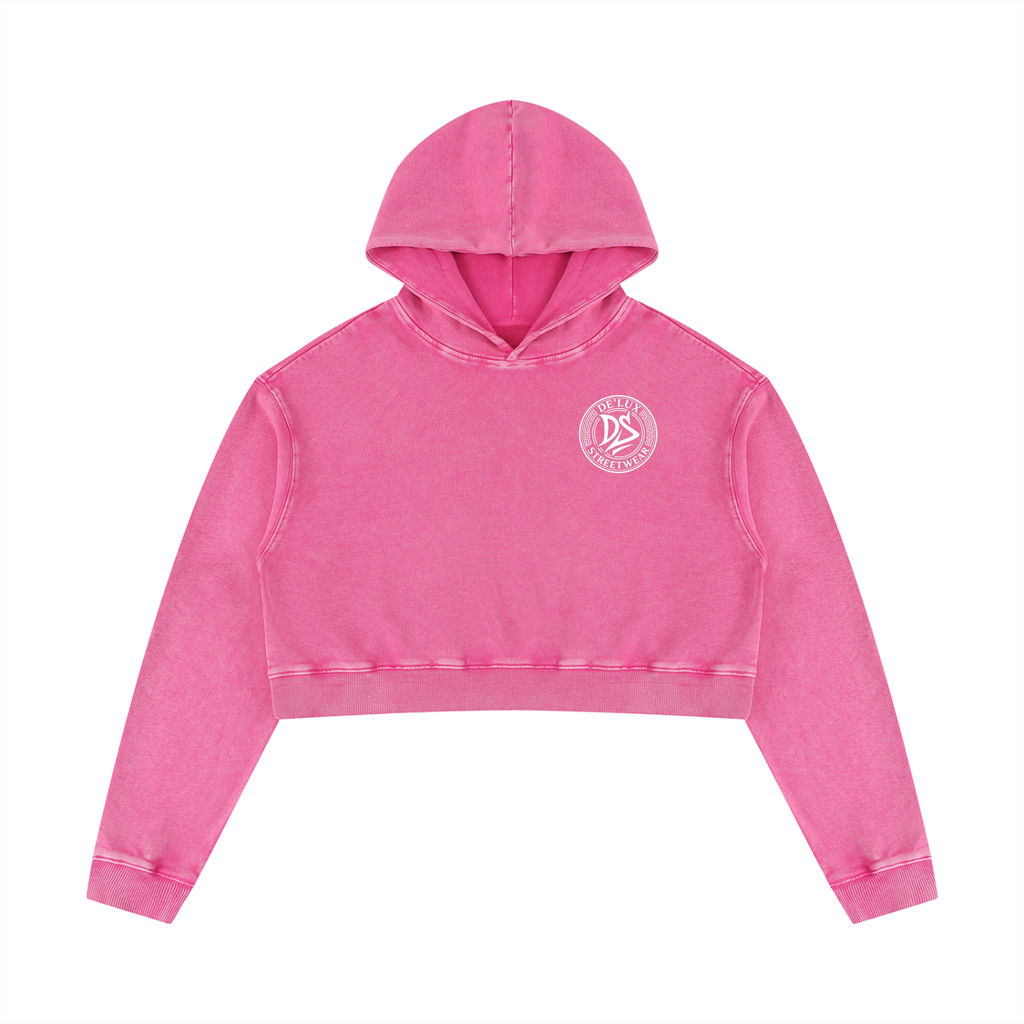Women’s Mineral Washed Crop Hoodie