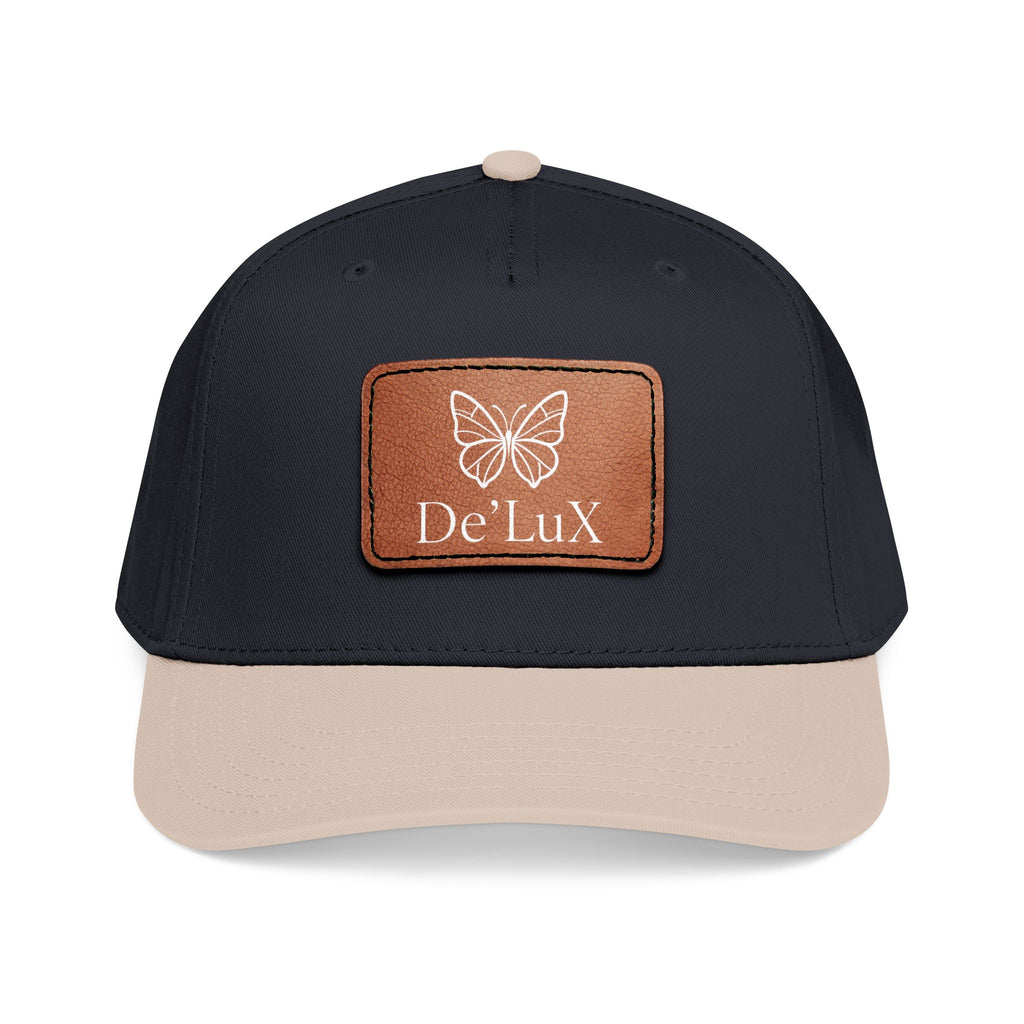 Leather Patch Baseball Cap — De'LuX Butterfly Mid-Profile Hat