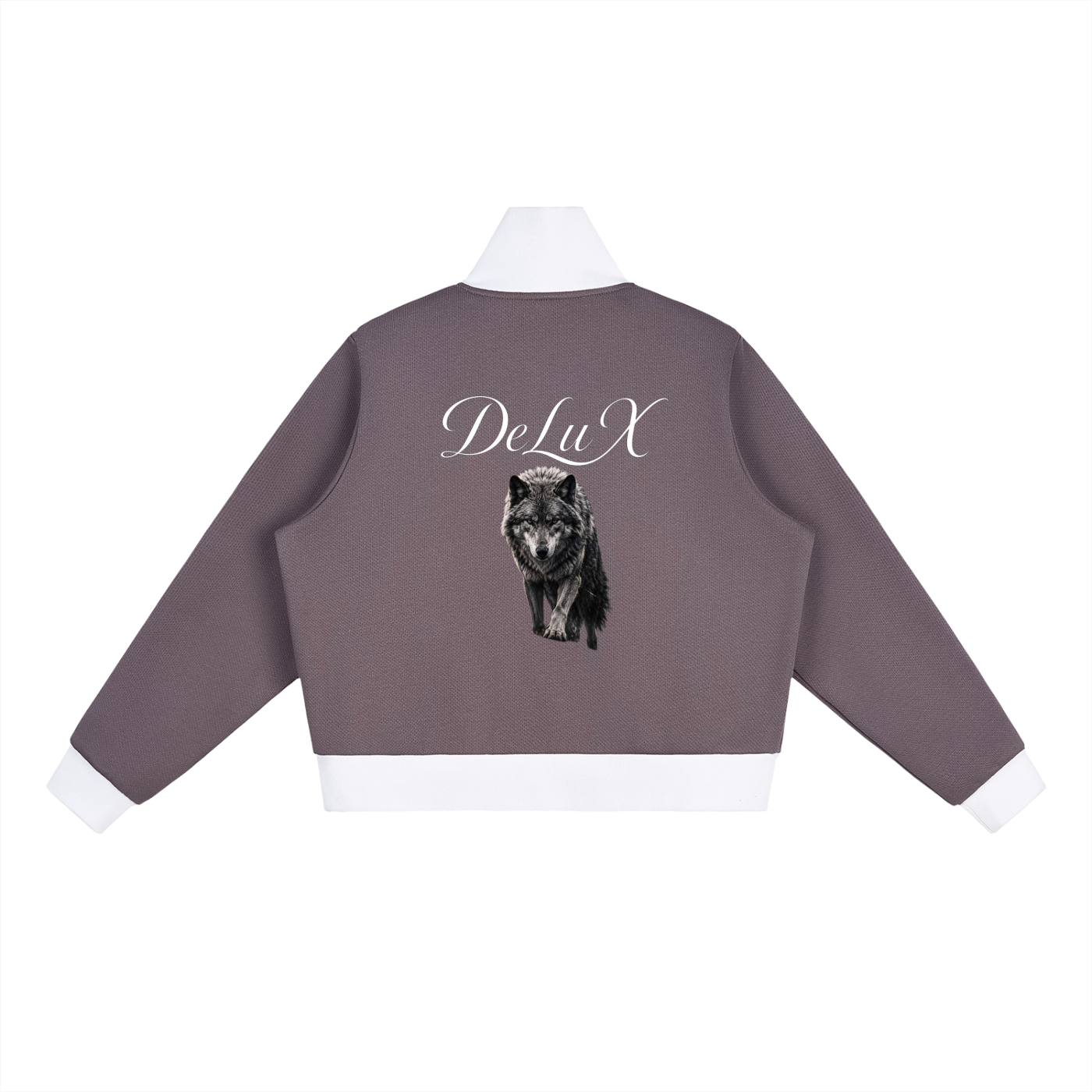 Women Contrast Side Stripe Fleece Cropped Track Jacket