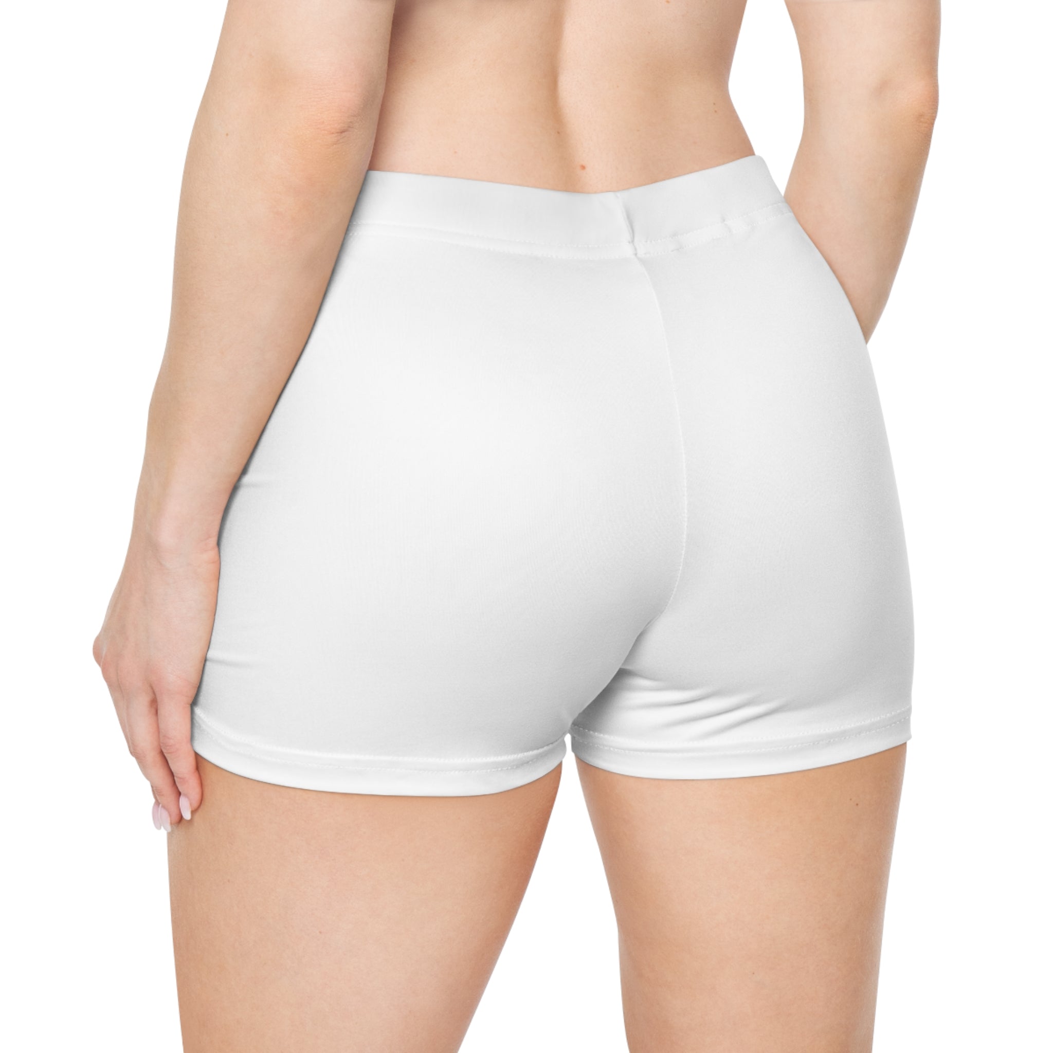 Delux Women's Shorts — Minimal White Athletic Shorts with 'DELUX' Text