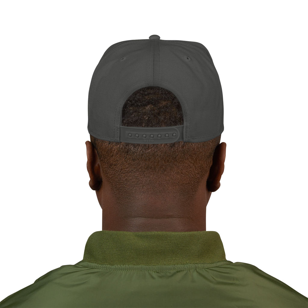 Mens Embroidered 'Delux' Snapback Cap – Streetwear Flat-Brim Hat