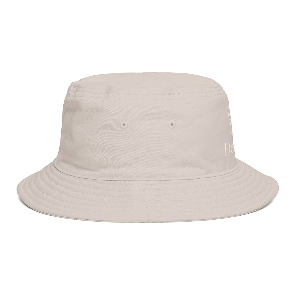 Women De’LuX Butterfly Bucket Hat — Embroidered Brown Fashion Hat