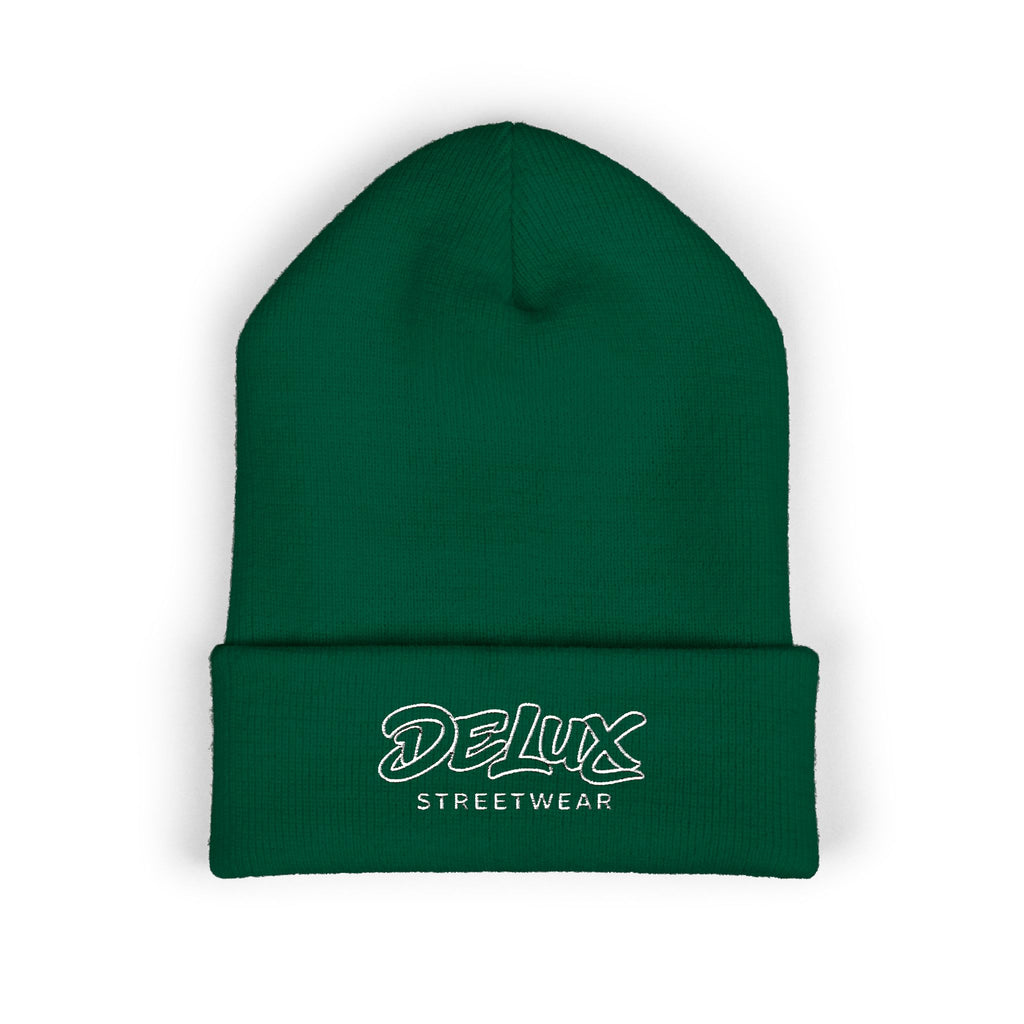 Delux Streetwear Embroidered Cuffed Beanie — Bold Knit Hat