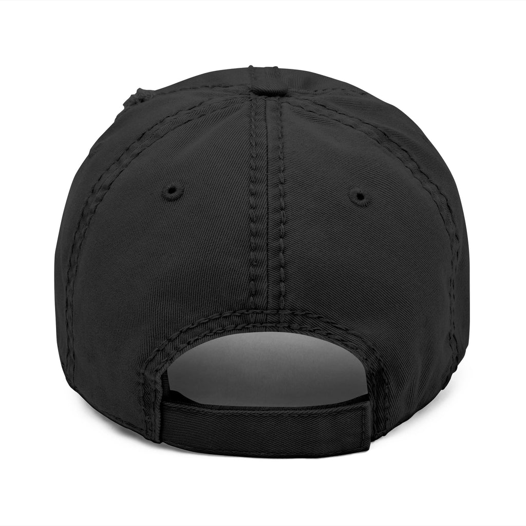 Distressed Embroidered Dad Hat — Vintage Washed Baseball Cap with DS Logo