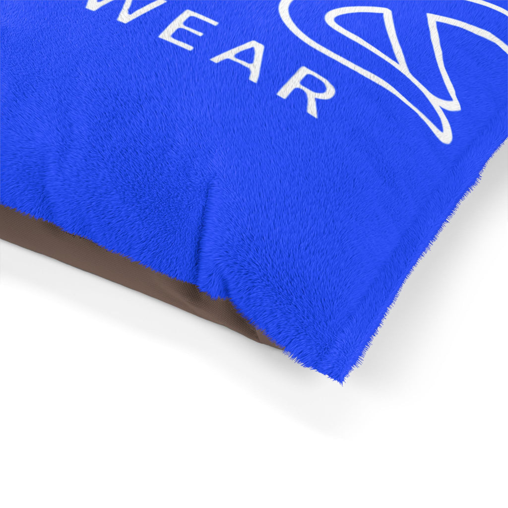Delux Streetwear Blue Pet Bed – Cozy Designer Logo Cushion for Dogs & Cats