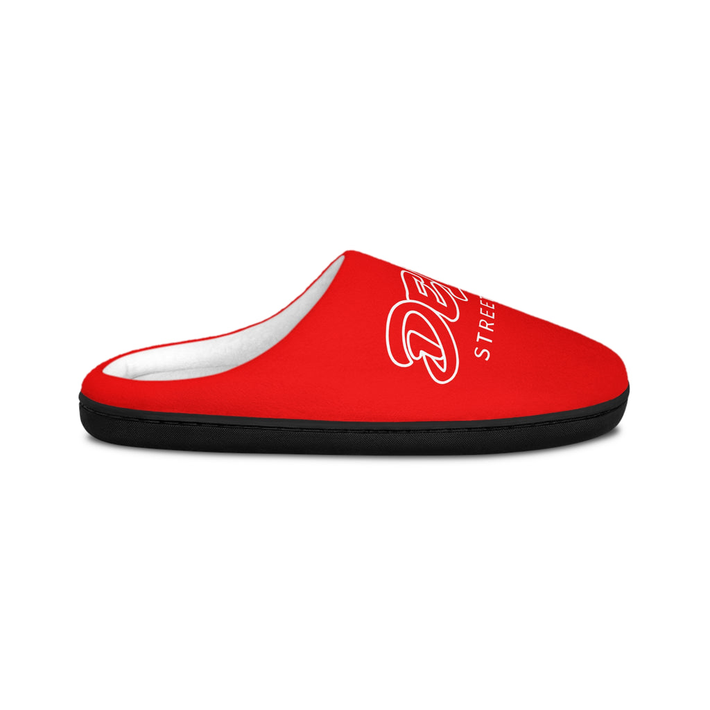 Relax Streetwear Men's Red Indoor Slippers — 'RELAX STREETWEAR' Cozy Home Slides