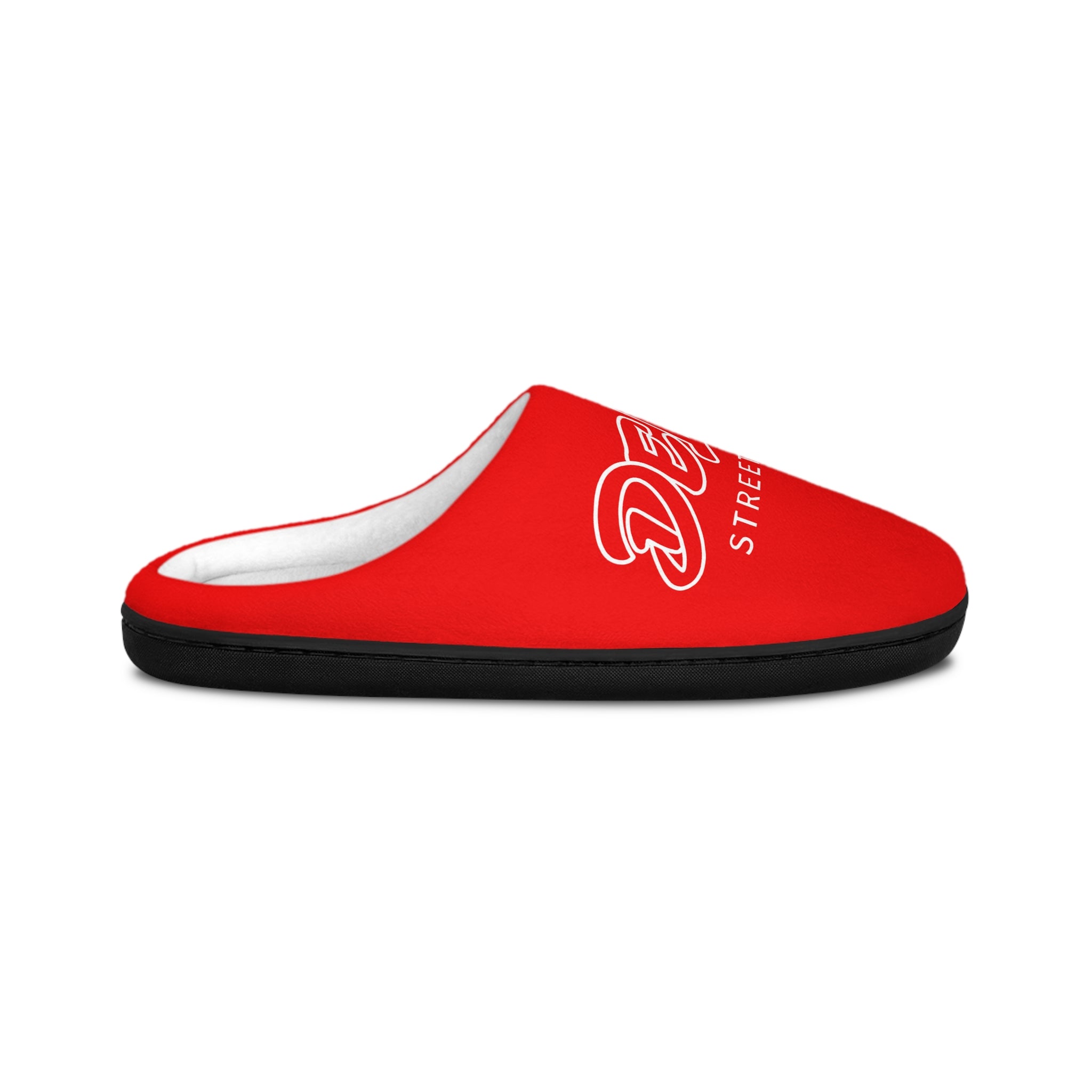 Relax Streetwear Men's Red Indoor Slippers — 'RELAX STREETWEAR' Cozy Home Slides