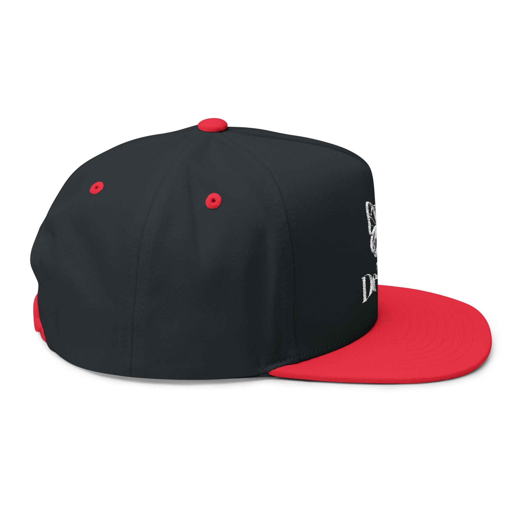 DeLuX Women Embroidered Butterfly Rhinestone Flat Bill Cap — Luxe 'Bee Lux' Snapback
