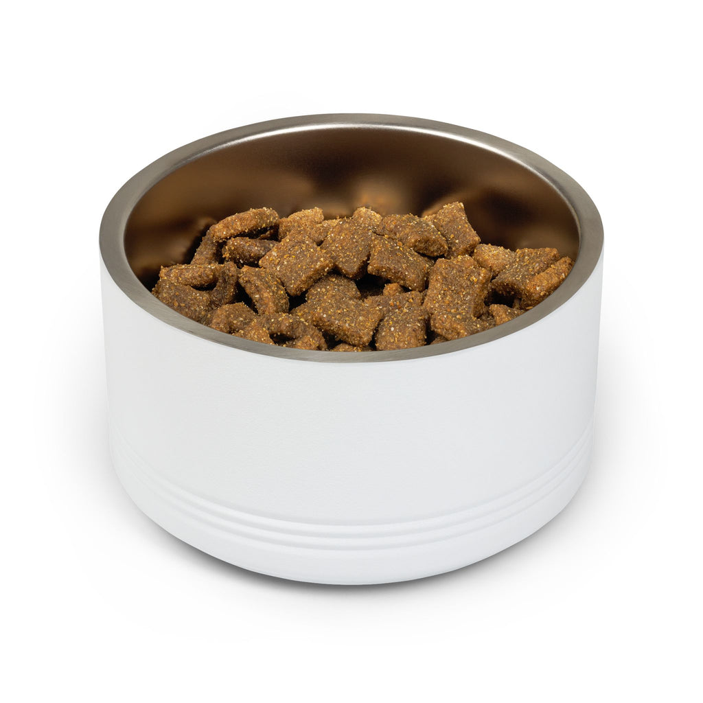Ceramic-Style Stainless Pet Bowl — 18oz Modern Dog & Cat Feeder