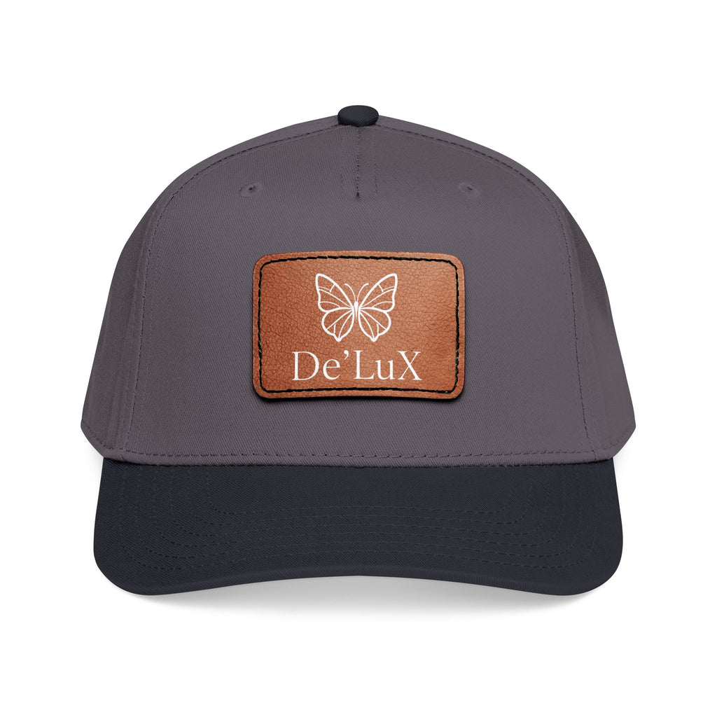 Leather Patch Baseball Cap — De'LuX Butterfly Mid-Profile Hat