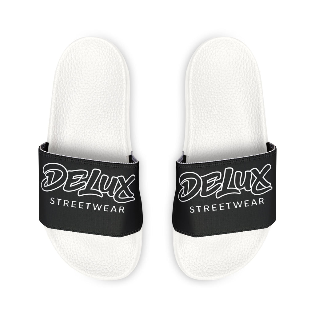 Youth Slide Sandals — 'Delux Streetwear' Adjustable Removable-Strap Pool & Casual Slides