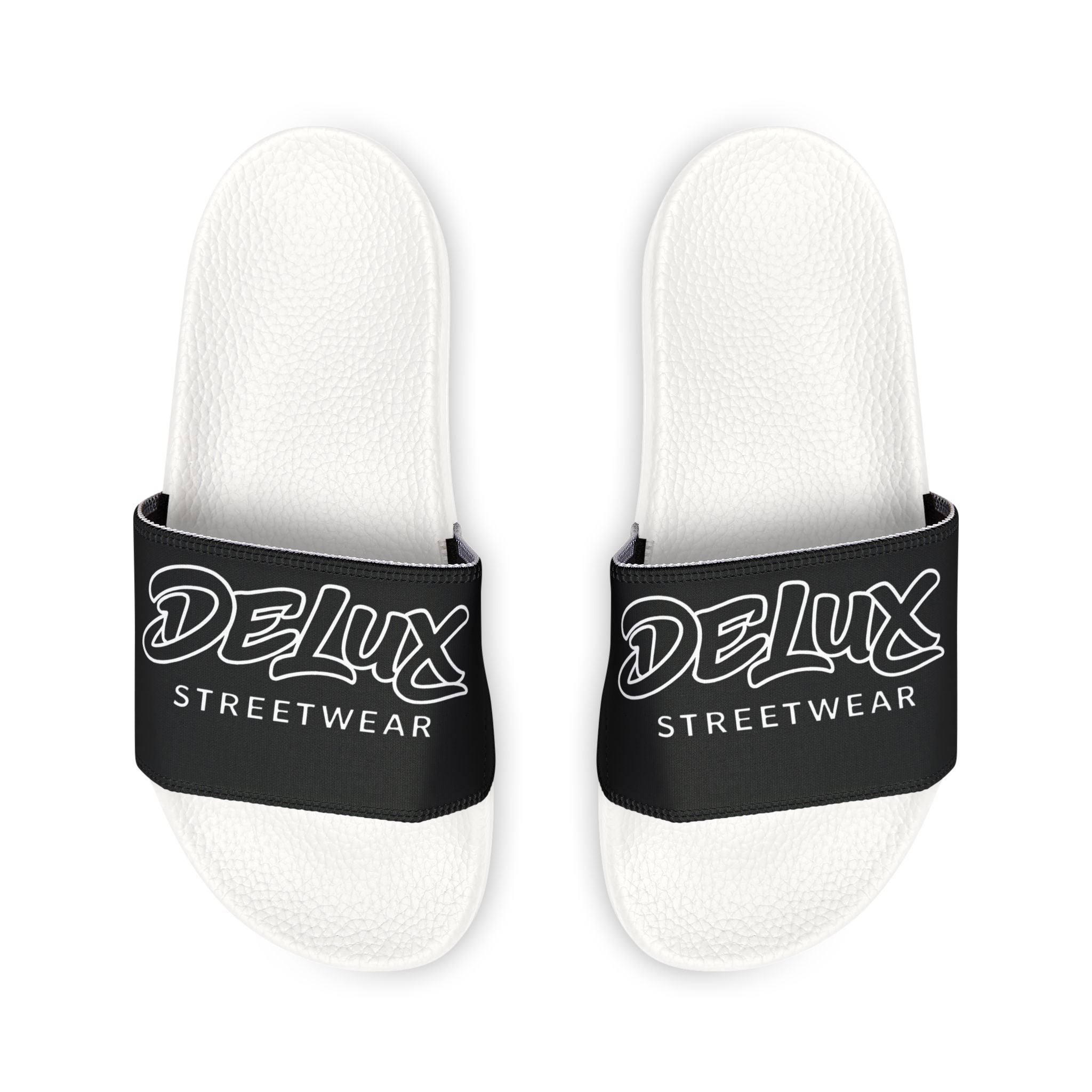 Youth Slide Sandals — 'Delux Streetwear' Adjustable Removable-Strap Pool & Casual Slides