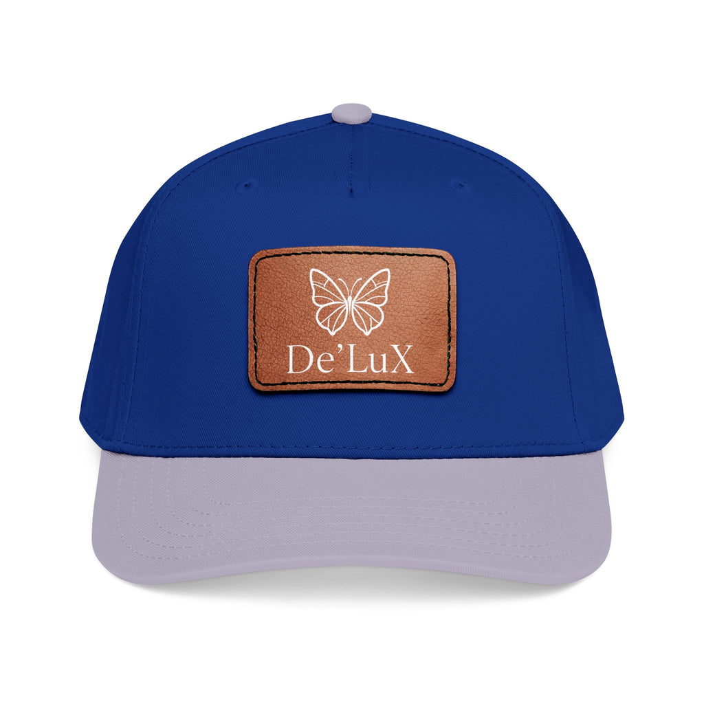 Leather Patch Baseball Cap — De'LuX Butterfly Mid-Profile Hat