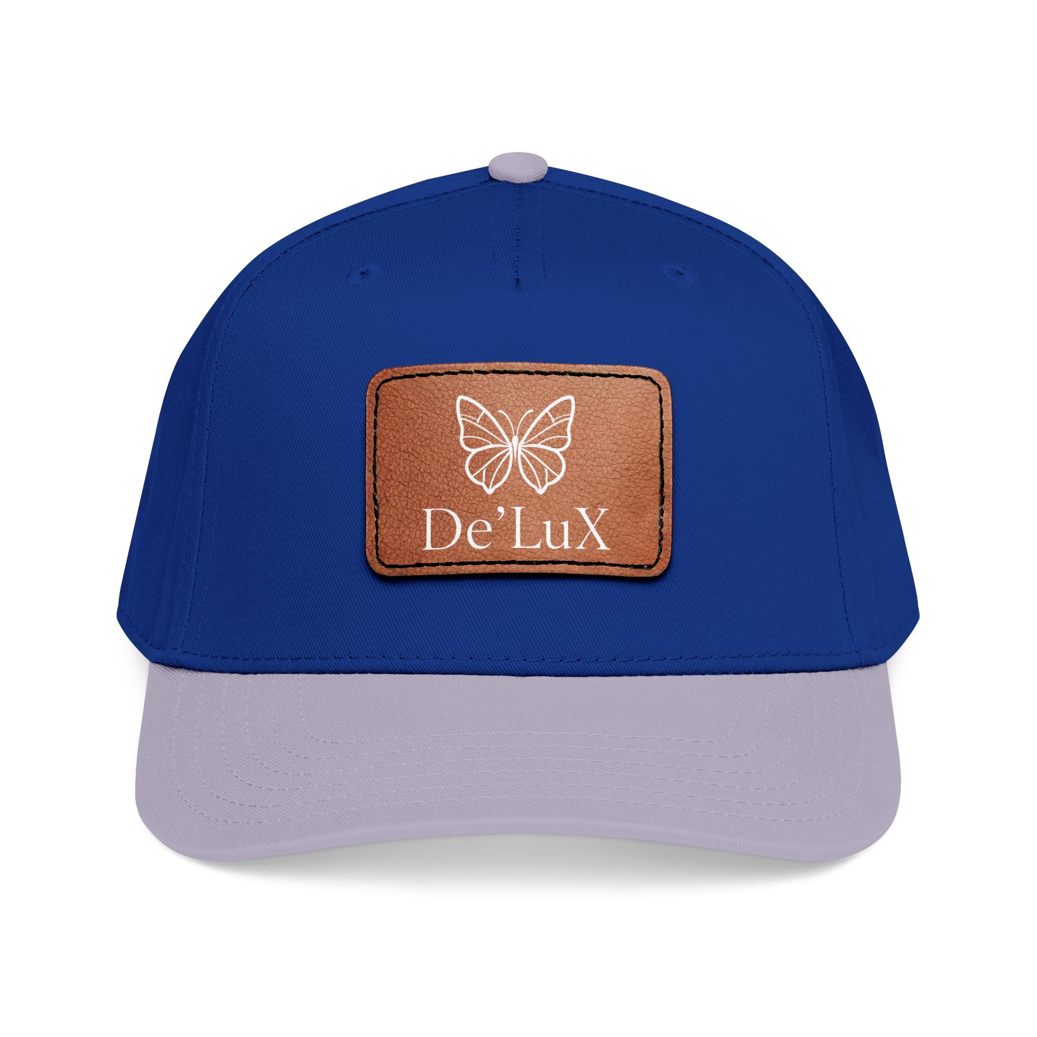 Leather Patch Baseball Cap — De'LuX Butterfly Mid-Profile Hat