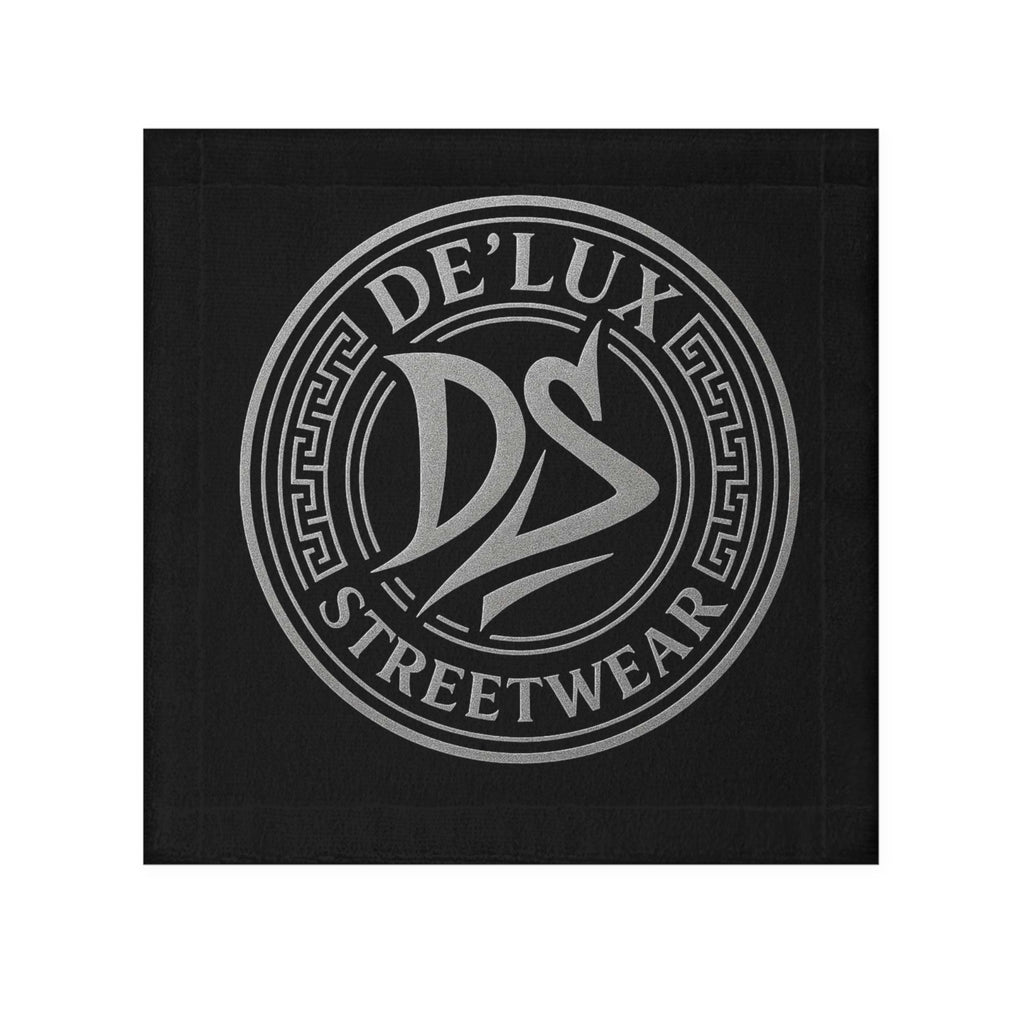 DS De'Lux Streetwear Logo Face Towel - Black/White Cotton Hand Towel