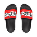 Youth Slide Sandals — Red "Delux Streetwear" Adjustable Strap