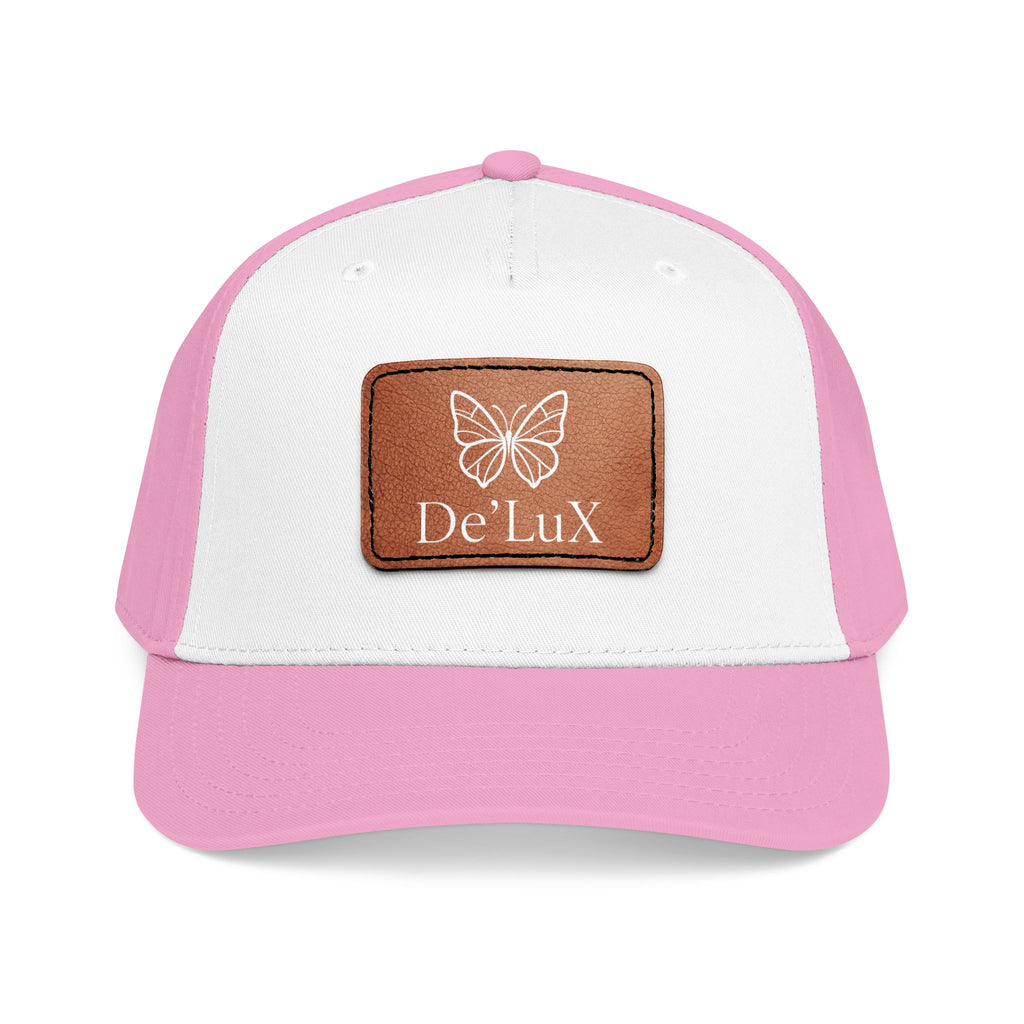Leather Patch Baseball Cap — De'LuX Butterfly Mid-Profile Hat