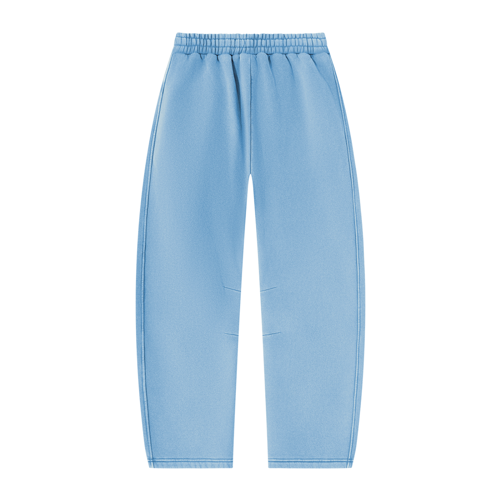 DeLuX Vintage Wash Barrel Leg Fleece Sweatpants