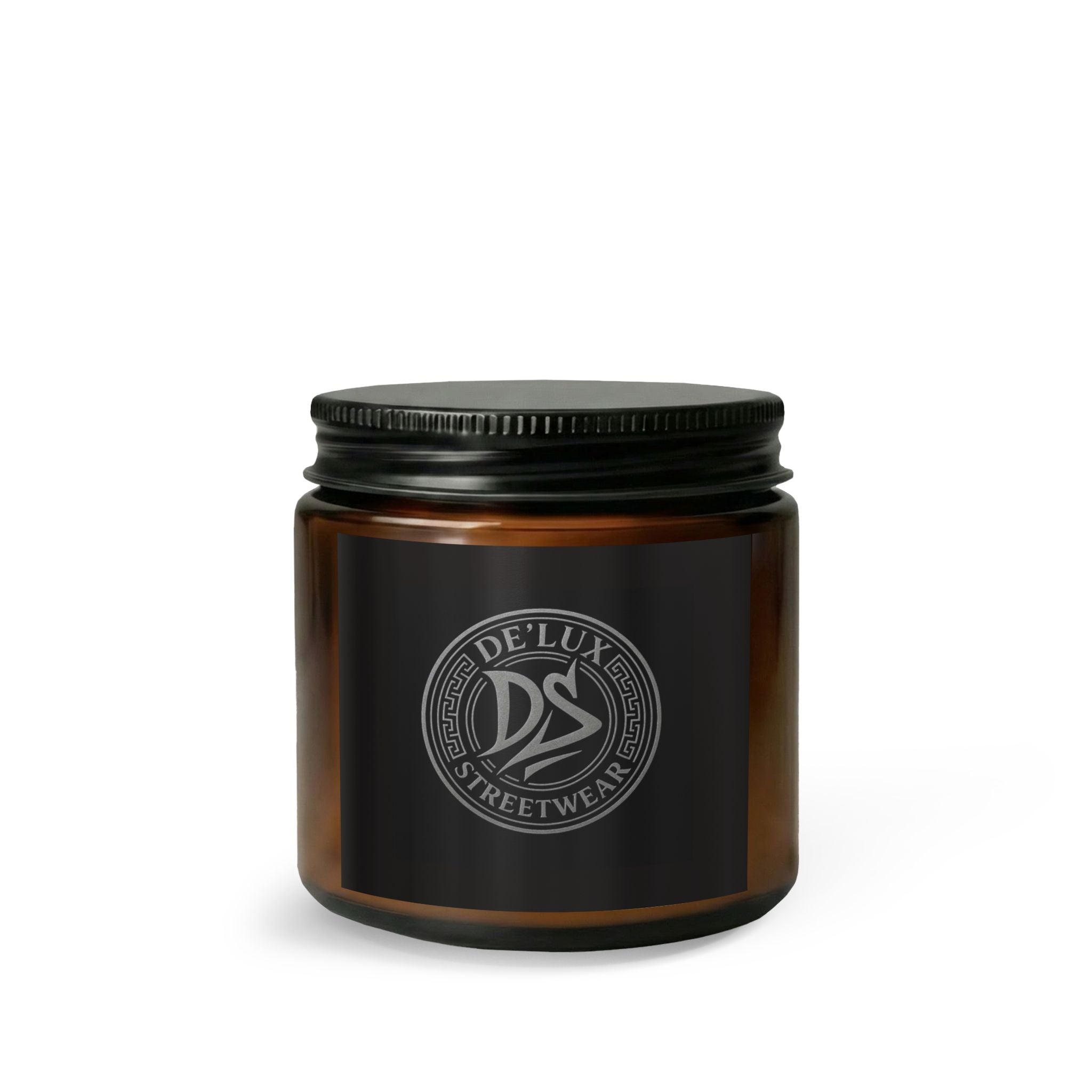 Amber Glass Candle Set with Matches & Wick Trimmer — Luxe Home Candle Gift