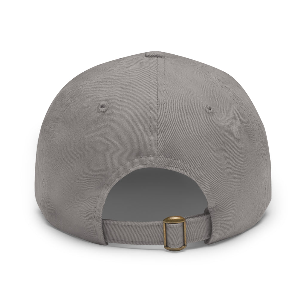 Deluxe Streetwear Leather Patch Dad Hat — Round Logo Cap