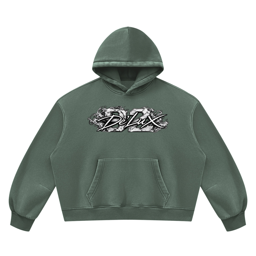 DeLuX Vintage Wash Boxy Fleece Hoodie