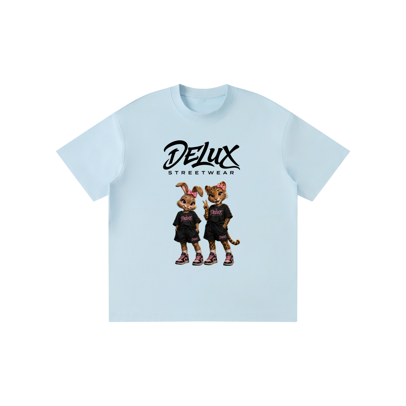 DeLuX Cartoon Kid’s Solid Crewneck T-Shirt