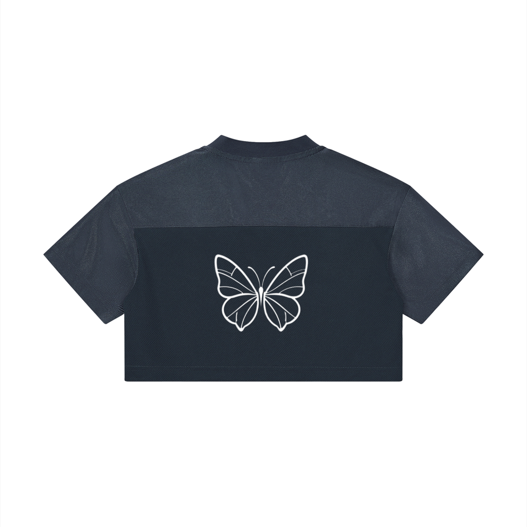 Women’s Cropped Paneled V-Neck Jersey