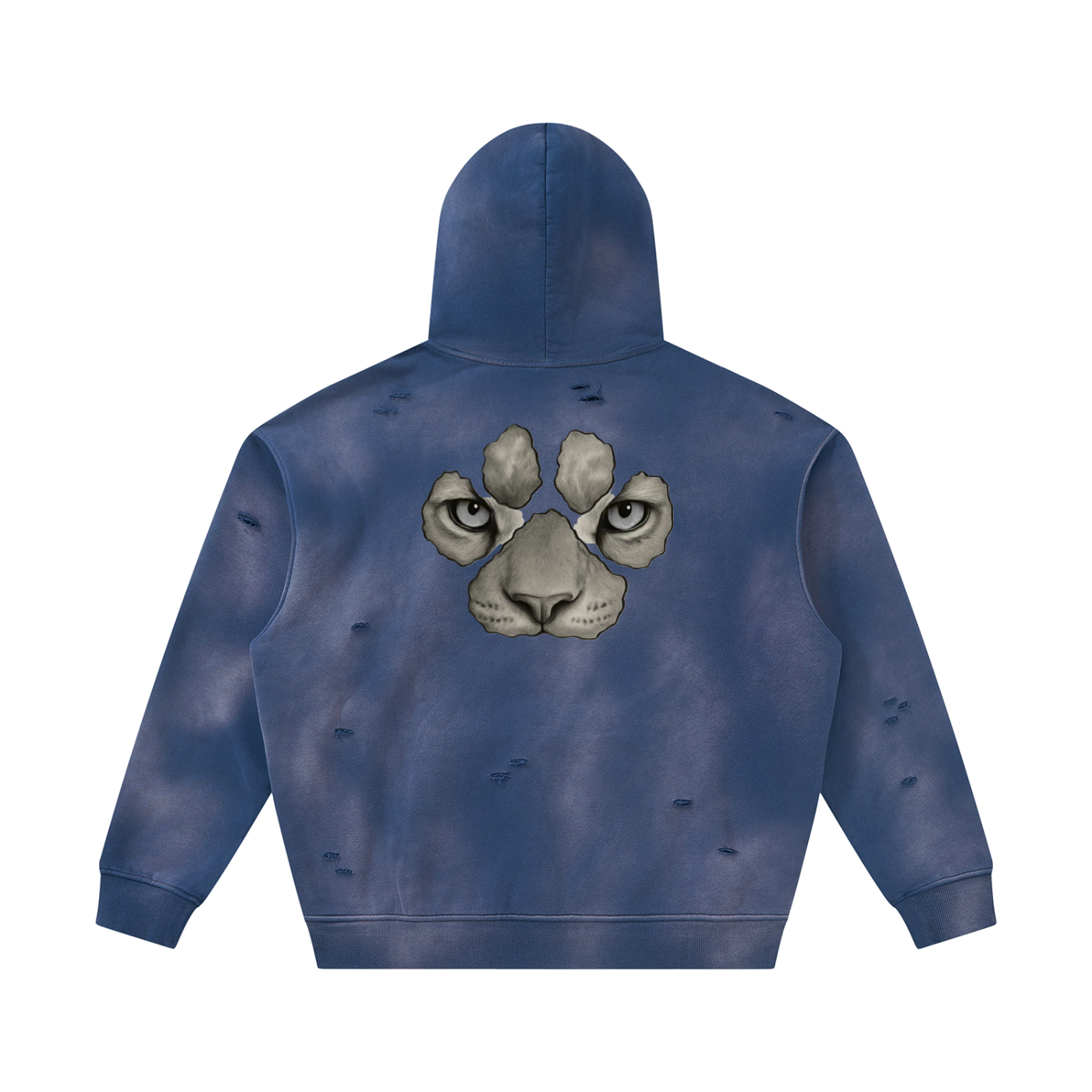 DeLuX Sunfade Frayed Fleece Hoodie
