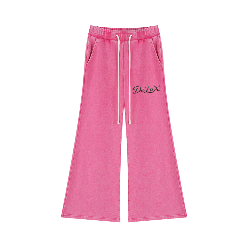 DeLuX Women’s Mineral Wash Flared Leg Sweatpants